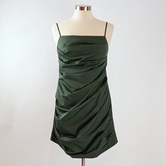 Amanda Uprichard Laconia Mini Dress in Cypress Green - L - EUC - Picture 1 of 9